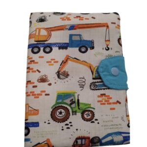 EÜ kiskönyv borító Színes kisautó-munkagép