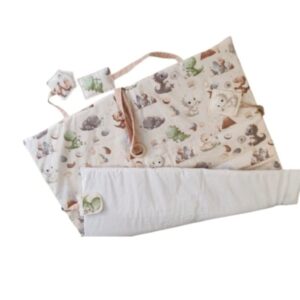 Baba játszószőnyeg Dínós Homok- Zöld-Fehér