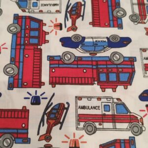 Pamutvászon Rendőrös piros-kék