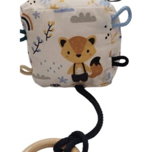 Mosható baba játék kocka Szivárványos- Rókás