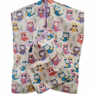 Ovizsák tornazsákkal szettben Színes Baglyok