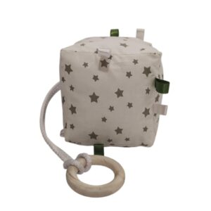 Mosható baba játék kocka Mohazöld csillagok